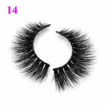3D настоящий 1 пара ресниц норки ручной работы полный клей для накладных ресниц натуральные накладные ресницы 14