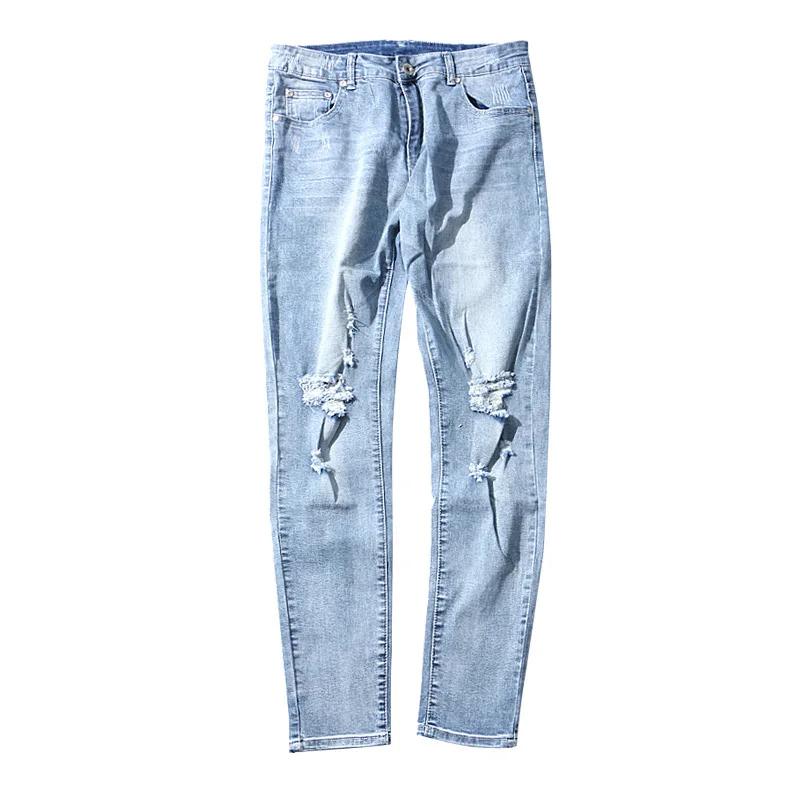 

Ripped Skinny Jeans Men Slim Fit Hip Hop Denim Pants Streetwear Streetwear Pants Men Trousers Homme Brand 2019