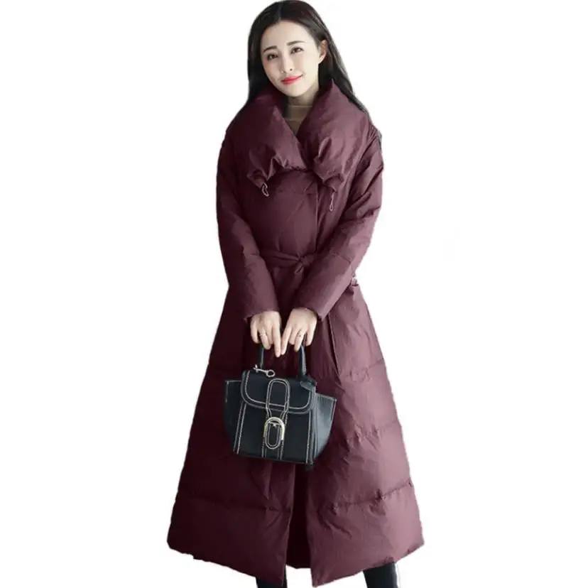 

new women cotton coat losse long padded winter parka women