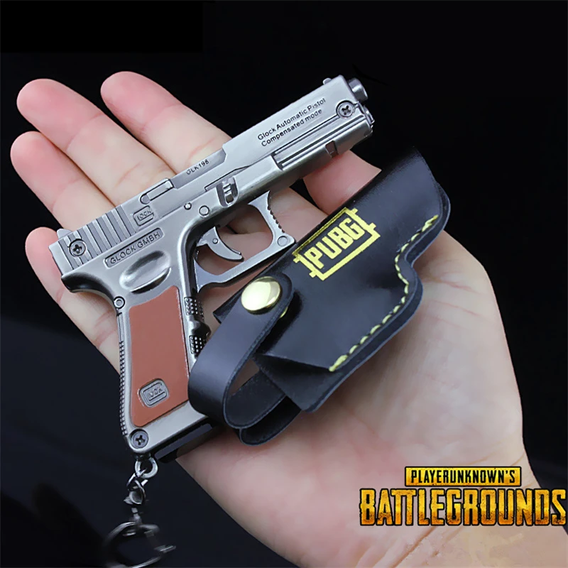 Game Playerunknown's Battlegrounds Cosplay Props PUBG 14Style MK60 Pistol Gun Metal Weapons Keychai