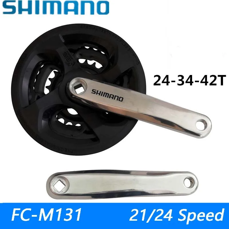 

SHIMANO FC-131MTB mountain bike crank set bicycle crank set sprocket 24/34 / 42T bicycle sprocket wheel bicycle accessories