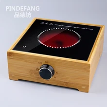 Умный бамбуковый электрический чайник, Нагреватель чайника с адаптером для здоровья, стеклянный чайник, японская чайная посуда