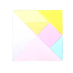 Развивающие цвета радуги пластиковые Tangram DIY мозг головоломки детей подарок игрушки Детские психического развития головоломки