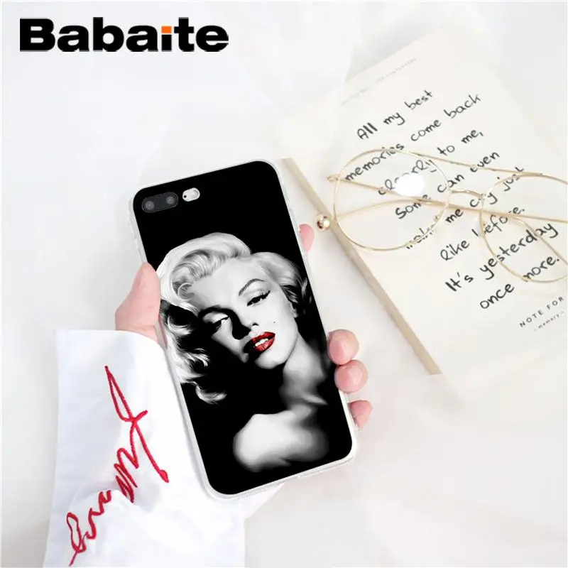 Babaite marylin monroe, TPU, аксессуары для телефонов, чехол, оболочка для iPhone 8, 7, 6, 6S Plus, X, XS MAX, 5, 5S, SE, XR, 10, чехол - Цвет: A2