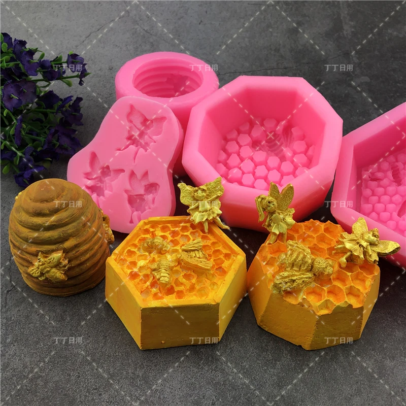 Silicone Mold Bee Soap mold 6 cavity easy to Demolding Handmade Soap Craft For Diy Soap Maker Provide Customizable Silicone Mold Bee Soap mold 6 cavity easy to Demolding Handmade Soap Craft For Diy Soap Maker Provide Customizable
