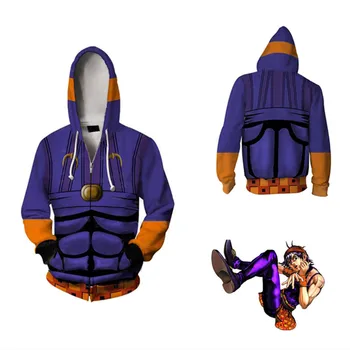 

JOJO'S BIZARRE ADVENTURE Ghirga Narancia Hoodies Sweatshirts Cosplay Costumes 3D printed cardigan hooded sports sweater jacket