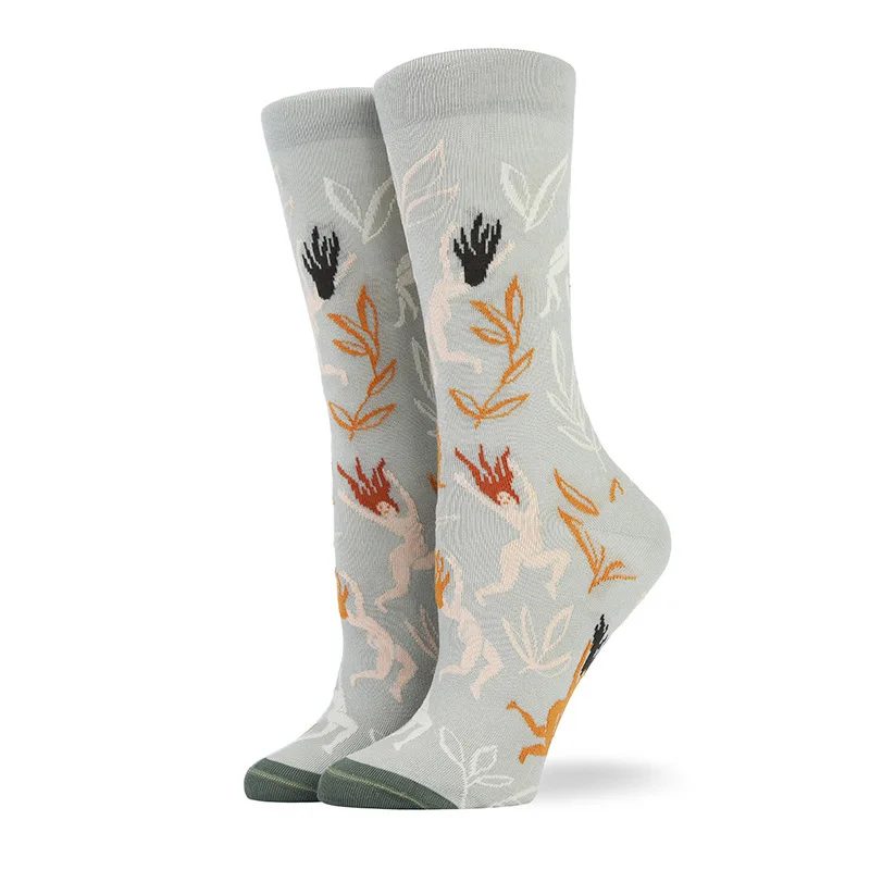 15 Happy Socks, женские носки из чесаного хлопка, Harajuku, цветные носки с мультипликационным принтом, милые забавные Kawaii, абстрактный узор, носки для подарка на Рождество - Цвет: 15