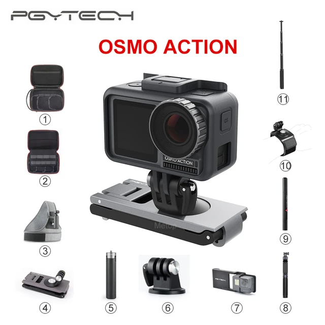 Pgytech-djiアクションカメラ用アクセサリー,自撮り棒,ストラップ