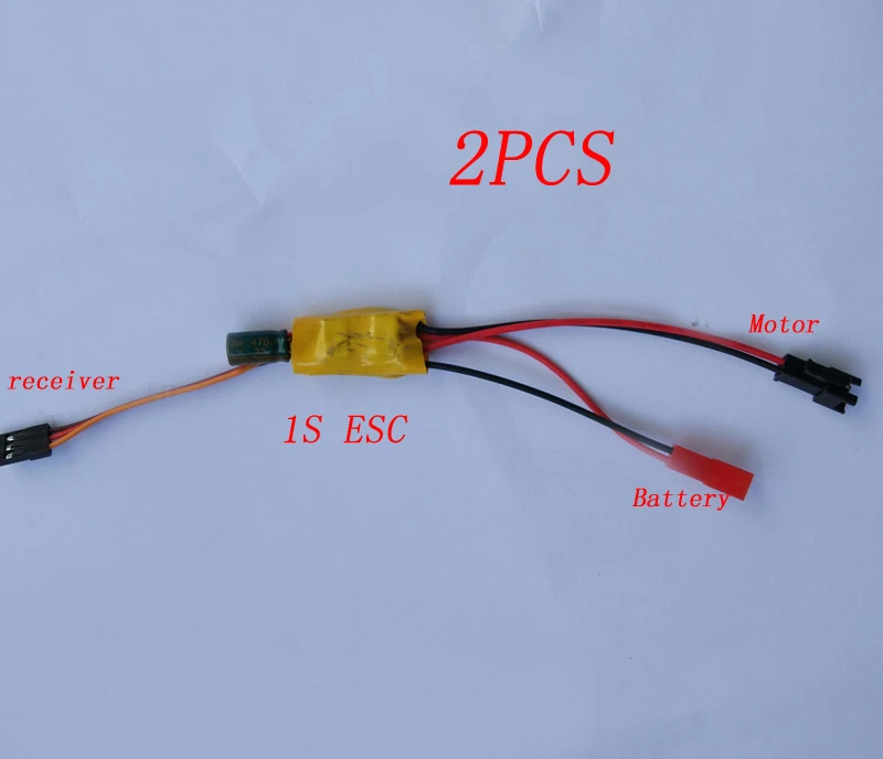 2 шт. Р/У танки/Автомобильный микро-1 s 2 3s Матовый двухсторонний ESC 3,5-4,8 V 2A 5A Скорость контроллер Комплектующие для самостоятельной сборки для мини лодка 130/280/370 мотор