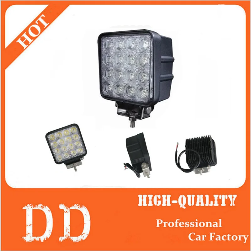 

4.3'' 12v 24v 48W LED Work Light IP67 For Truck SUV Tractor ATV Offroad Fog light LED Work External Light
