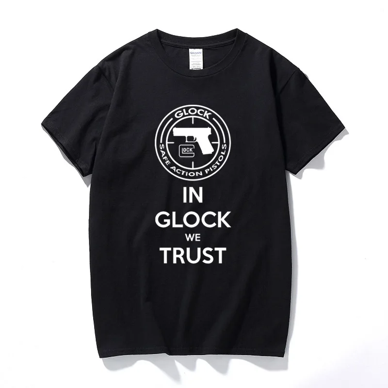 Летняя футболка Camisetas Hombre футболка Glock Handgun логотип США хлопковая футболка с короткими рукавами Топы модная футболка homme