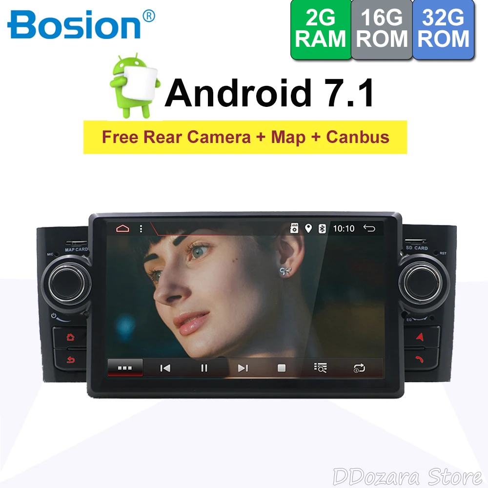 

Android 7.1 2G RAM GPS Navi Stereo 7" Car DVD Multimedia for Fiat Linea 2006-2012 with Radio/BT/RDS/WIFI