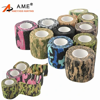 

4Pcs 5cmx4.5m Army Camo Camouflage Stealth Tape Survival Multi Tool Non-woven For Outdoor Hunting Shooting Archery Accessories