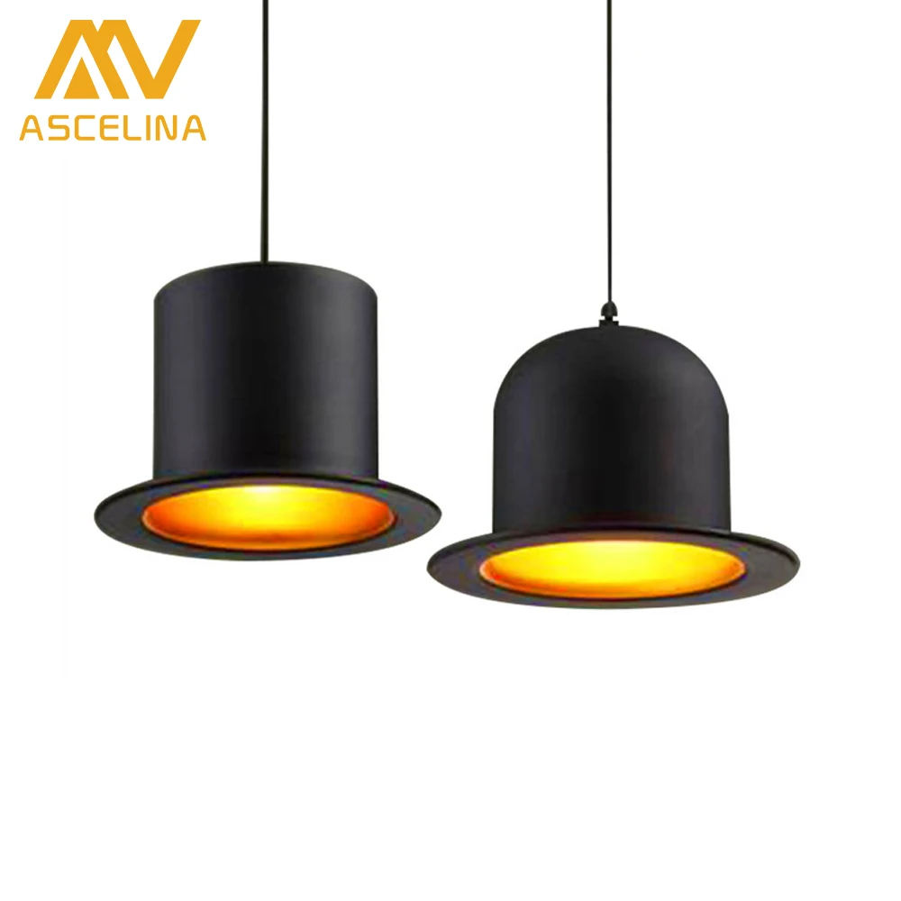 Moderne style lustres lampe jeeves wooster top hat pendentif dôme cap led lampe décorative art pendentif