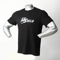 AA Shield 100% хлопок мужской цилиндр бесшовный короткий рукав Черная Мужская футболка