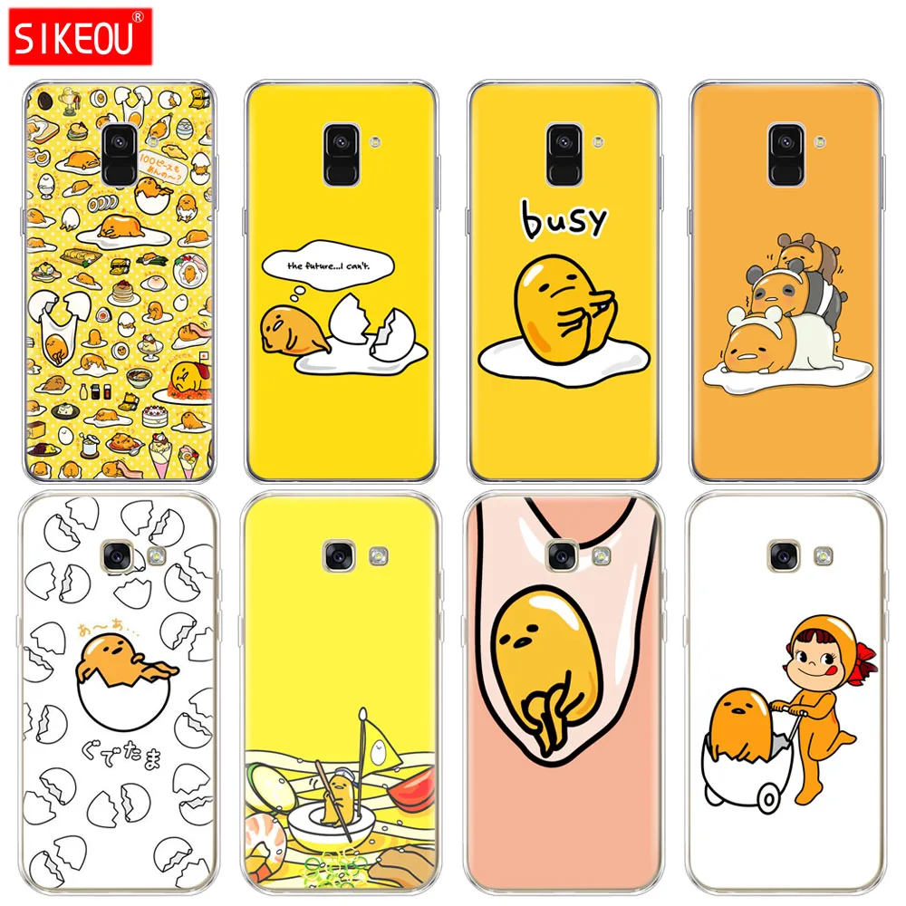 Силиконовый чехол для телефона Samsung Galaxy A8 2018 A3 A310 A5 A510 A7 2016 2017 cute gudetama lazy egg|Бамперы|