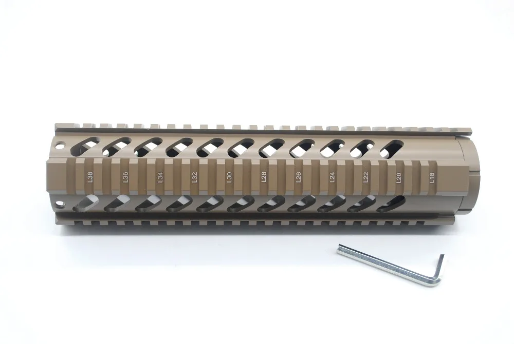 

M16 10''Inch Tan Quad Rail Handguard Picatinny Rail System For AR15/ M16 Rifles Free Shipping