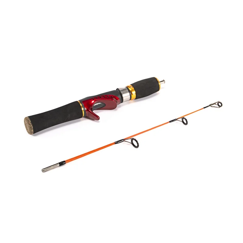 52 سنتيمتر المحمولة جيب الشتاء الجليد الصيد قضبان كومبو القلم القطب السحر معالجة الغزل الصب الصلب قضيب الأحمر جديد في الهواء الطلق الصيد