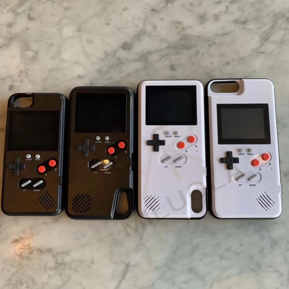 

Gameboy Retro 3D Case With 36 Small Game for iphone 11 11 pro 11 pro max 6s 7 8 Plus Full Color Display Phone Cover for IPhone X