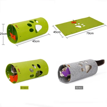 

1PC Pet Supplies Puppy Play Tunnel Tubes Cat Toys Funny Cat Tunnel Collapsible Pet Playing Tunnel Crinkle Kitten Dog Toy