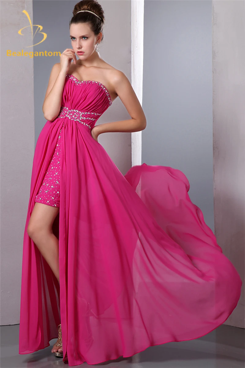 

Bealegantom New Crystal A-Line Prom Dresses 2019 With Beading Sequined Pleat Plus Size Evening Party Gowns Vestido Longo BP17