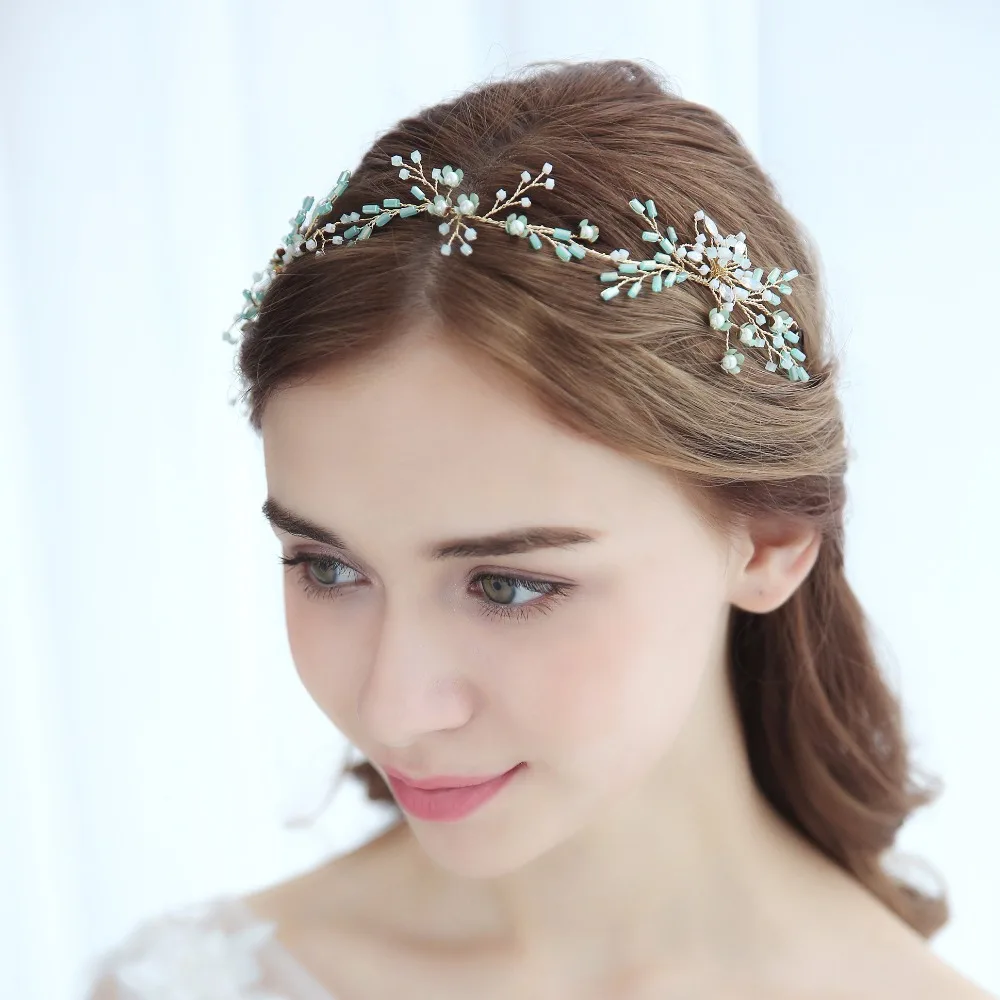 Aliexpress.com : Buy Baby Blue Hair Vine Bridal Headpiece ...