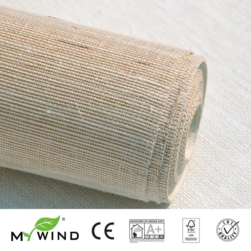 

2019 MY WIND Grasscloth Wallpaper sisal 3D wallpapers designs european vintage bedroom decorative wallpaper for baby