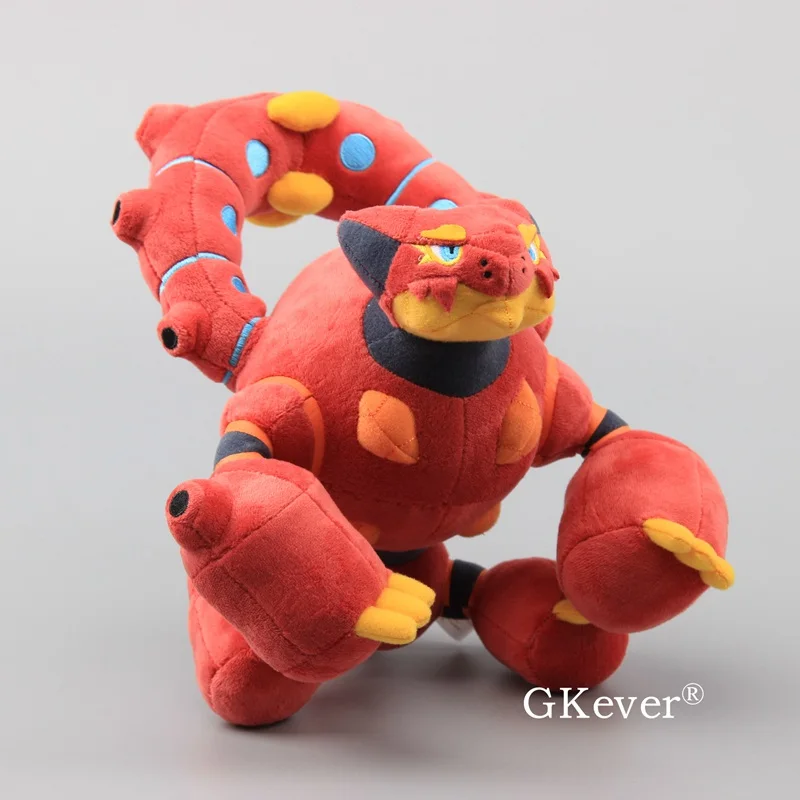Аниме Пикачу Мега серия Guzzlord Machamp Banette Metagross Mega Evolution мягкие куклы роскошное качество плюшевые игрушки 24-36 см - Цвет: Volcanion 22cm