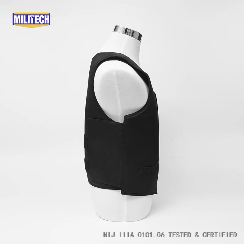 Militech VIP Style NIJ 3A 0101.06 Ballistic & NIJ 0115.00 Level 2 Stab Resistant Concealable Aramid Bulletproof Vest Covert Vest
