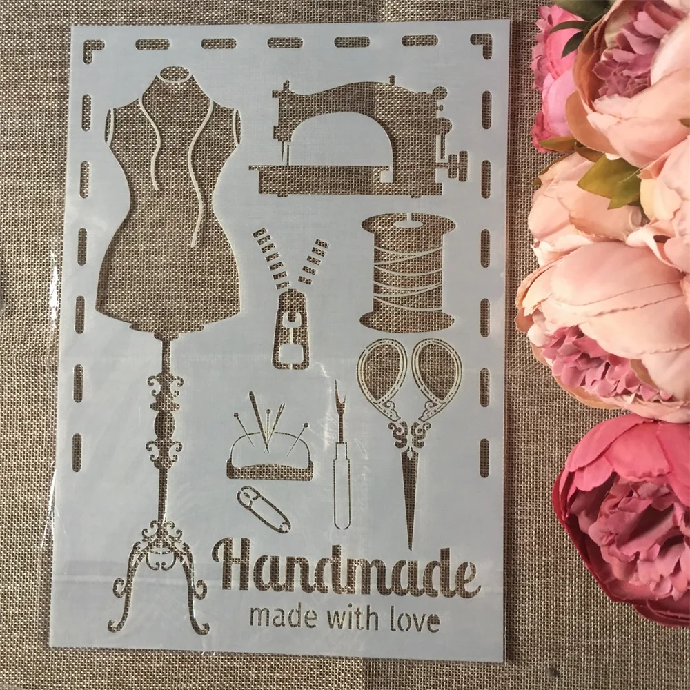 1Pcs A4 Sewing Tool Handmade DIY Layering Stencils Wall Painting Scrapbook Coloring Embossing Album Decorative Card Template | Канцтовары
