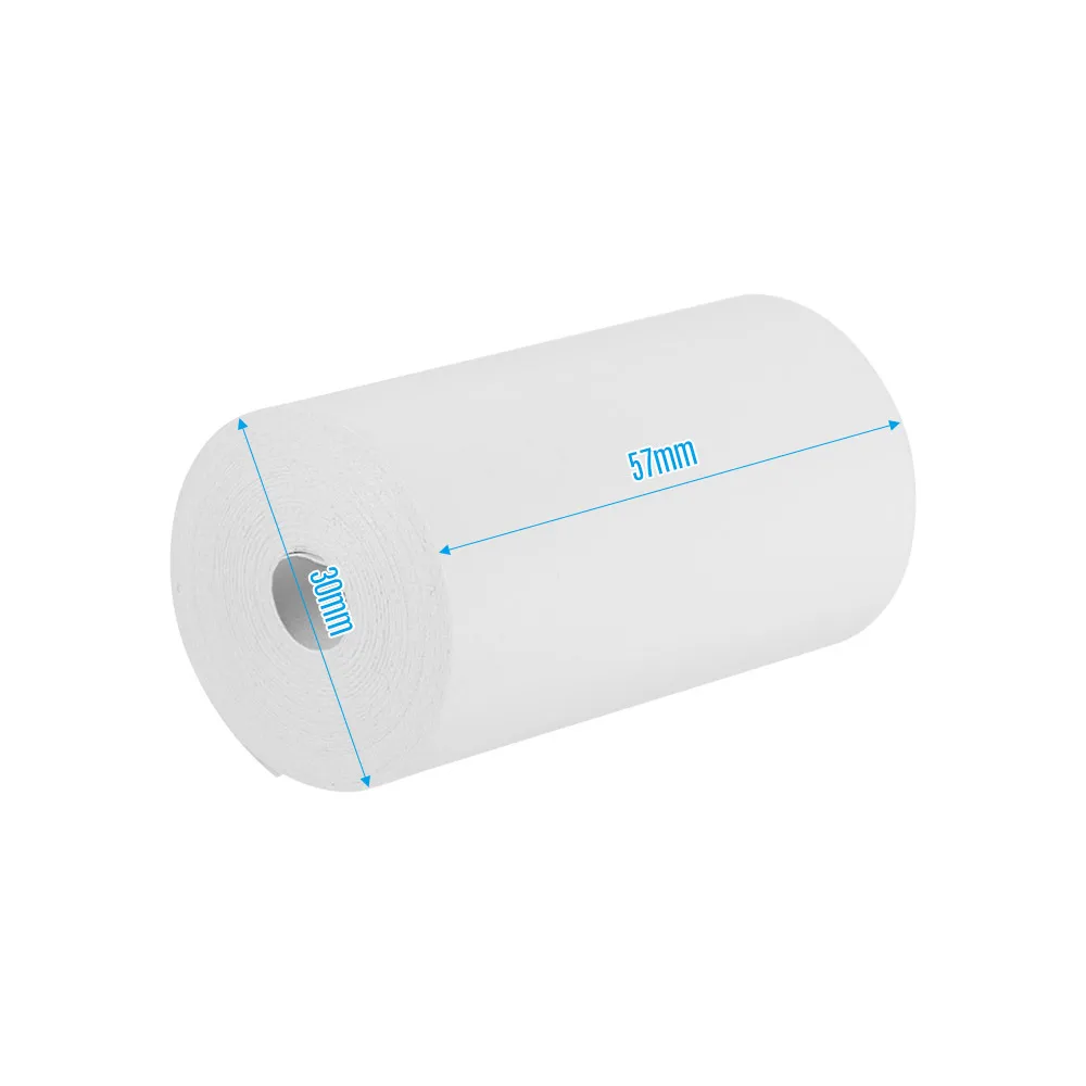 20rolls Thermal Paper Rolls 57*30mm Printer Paper Cash Register Rolls for Supermarket POS Receipt Paper Printing
