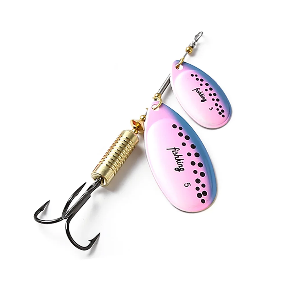 

1pc Fishing Lures Double Metal Spinner Spoon 20g/11.5cm Long Cast with Carbon Steel Treble Hook Hard Baits Fishing Tackle