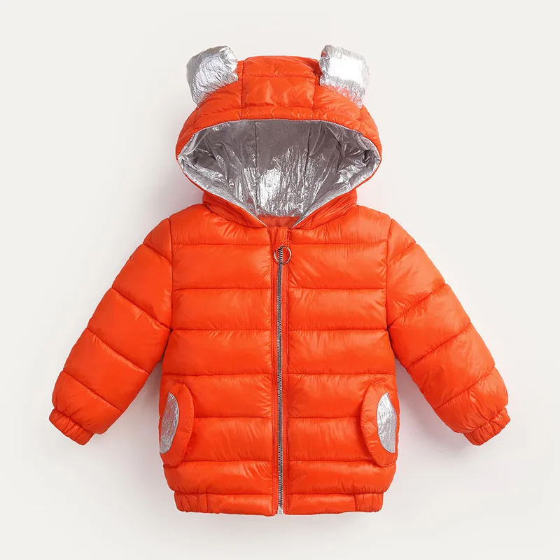 

Boy Jacket 2018 Winter Warm Boys Star Hooded cotton Jacket Children Outerwear kids Zipper jacket Coat