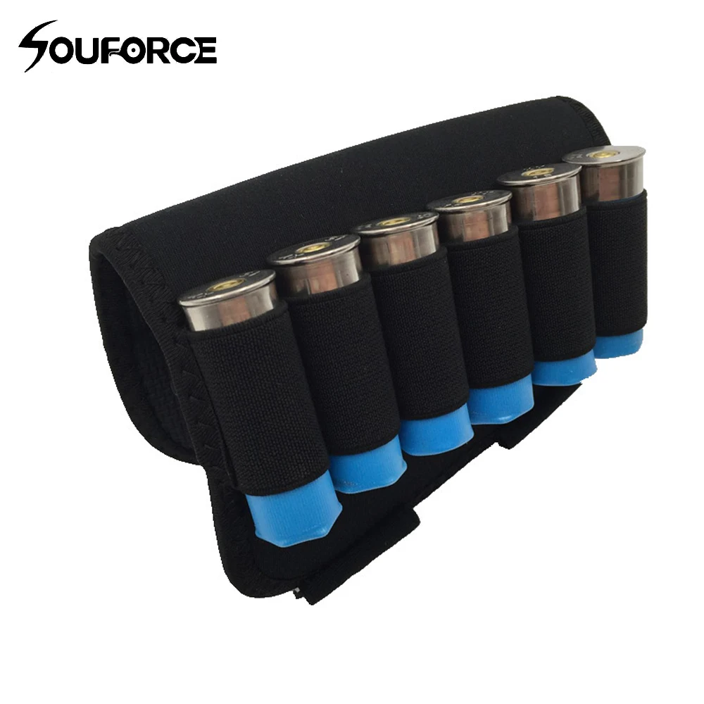 

Tactical 6 Round Shotgun Buttstock Shell Airsoft Bullet Holder 12 20 Gauge Shotgun Shell Holder