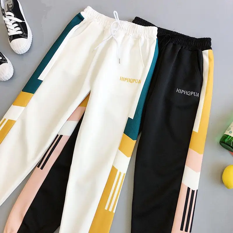  New Sports Pants Women's Harem Pants Harajuku Streetwear Nine Pants Korean Version Of The Loose Thi