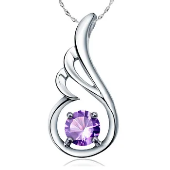 

Solid Sterling Silver Women Infinite Sparkles Pendant Necklace 45cm Chain