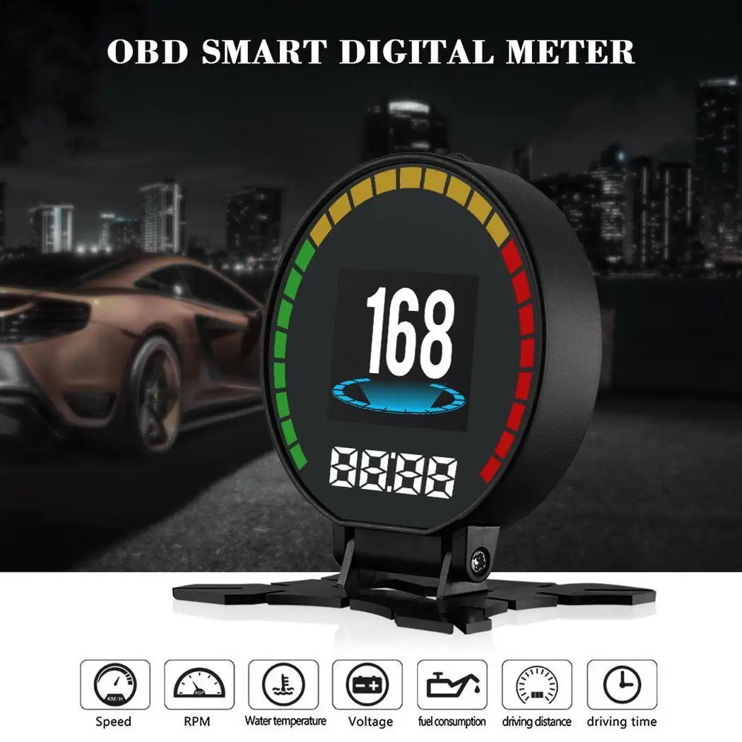 Многофункциональный Автомобильный дисплей HUD obd2 бортовой компьютер Авто OBD 9