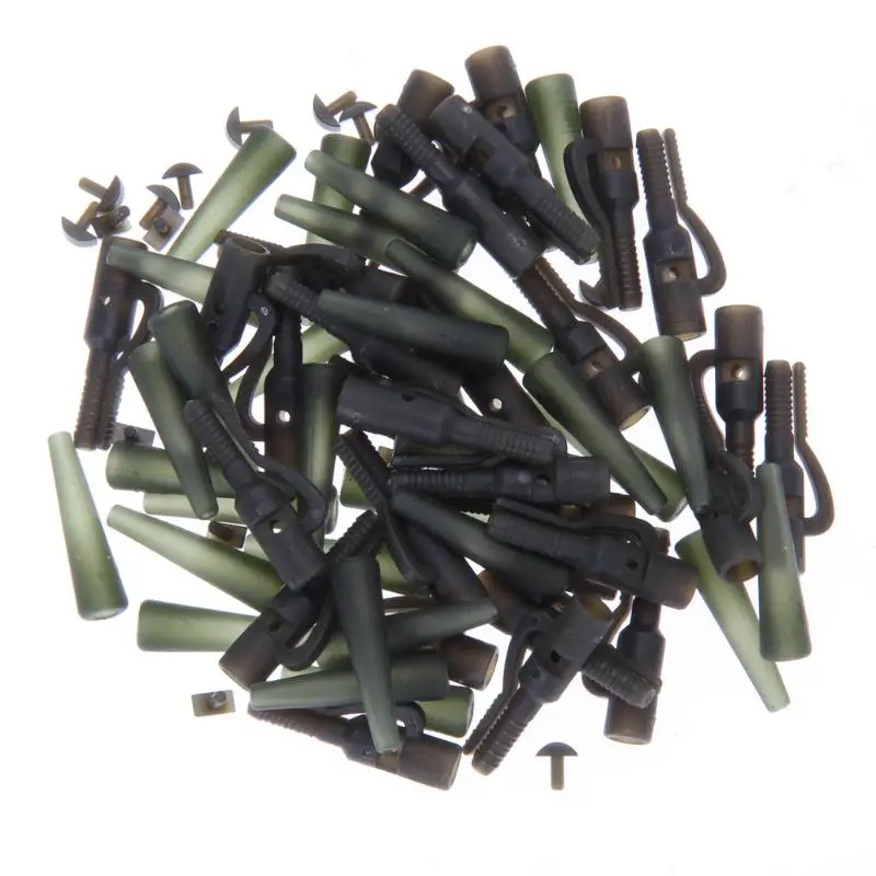 

40 Piece Terminal Set Tackle Safety Carp Fishing Lead Clips and Tail Rubbers Weedy Carp Fishing Equipment Accessories