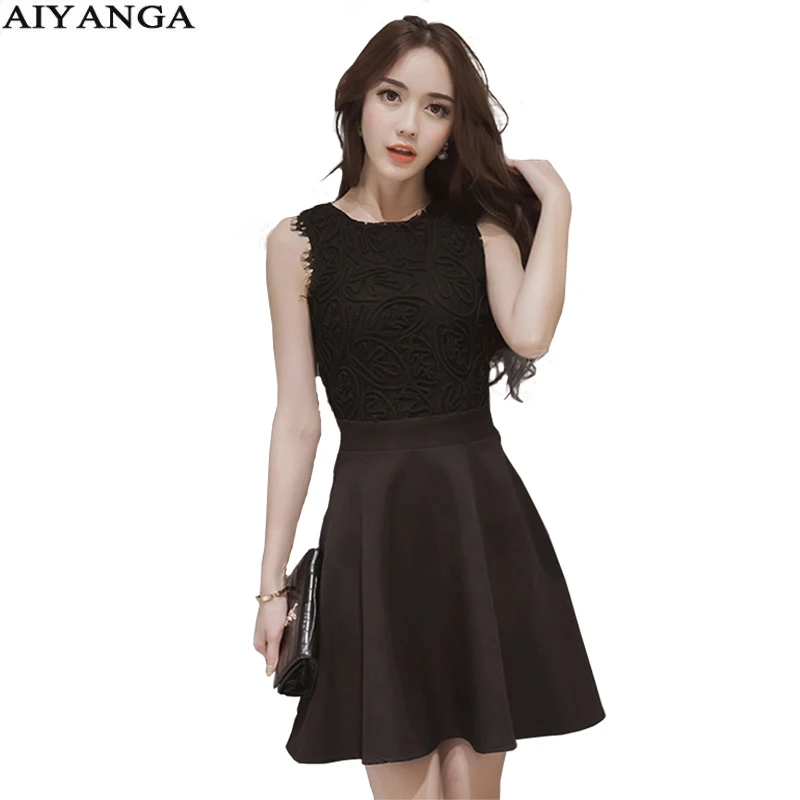 

Summer Dess For Women 2018 Lace Bodycon Dress Sleeveless Short Prom Office Party Elegant Dresses Female Vestidos Christmas Gift