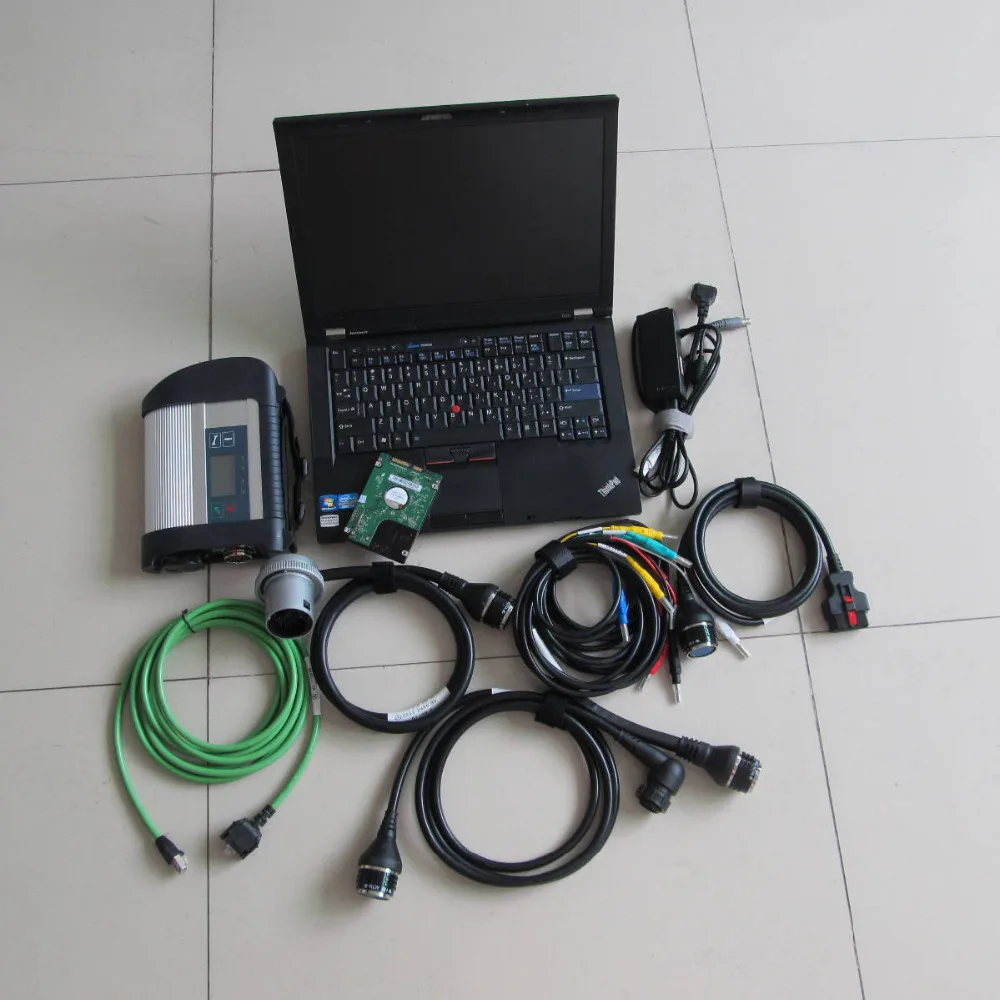  MB SD conecta C4 con T410 instalado (I7 4G) V2019.12 software para WIFI mb star c4 HDD herramienta 