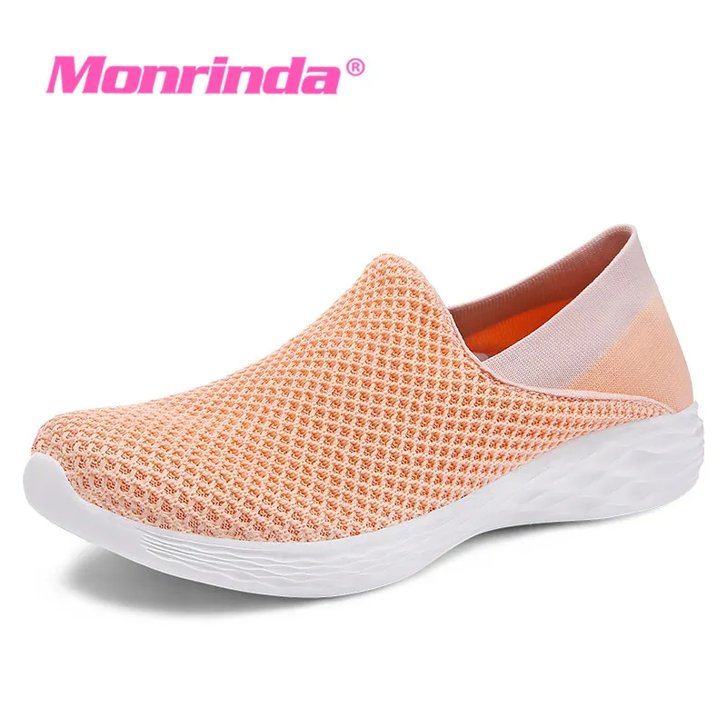 

New Design Walking Shoes Women Breathable sapatilhas mulher Lightweight Sneakers Women Comfort Knitting Sports Shoes Size 6.5