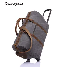 SOURCE POINT Men’s Canvas Travel Bag Travel Duffle Weekend Bag Luggage For Men Male Trolley Bags Travel Bags YD-2309#