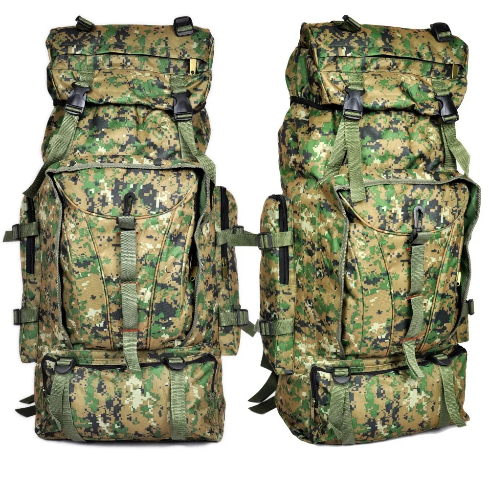 70L New Camouflage Backpack Rucksack Internal Frame Climbing Camping