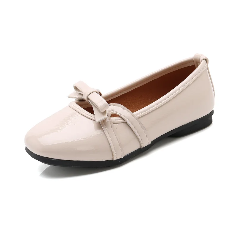 

JGSHOWKITO Ballet Flats Girls Loafers Candy Color PU Patent Leather Soft Kids Princess Shoes Children's Flat Shoes Sweet Fashion