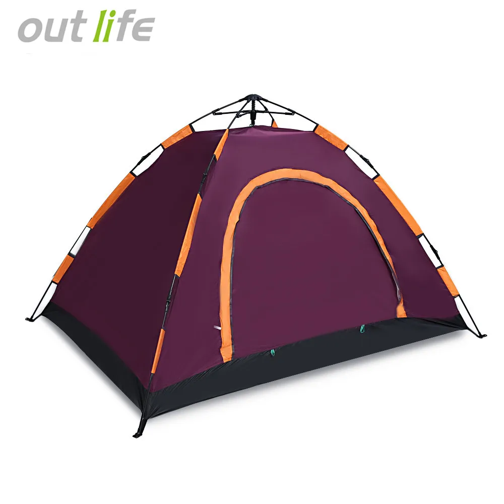 

Outdoor 2-3 Persons Camping Pop Up Tent 78*78in Water Resistant Automatic Instant Tent Single Layer for Hiking Climbing Fishing