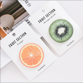 

2pcs fruity sticky small fresh fruit message N times stickers creative stationery sticky note pad