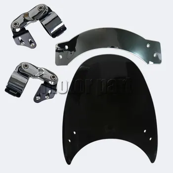 

9'' Windscreen For Harley Davidson Fat Bob FXEF Low Rider FXS XLCH XLH900 XLC XL Super Glide FX Motorcycle Front Fork Windshield
