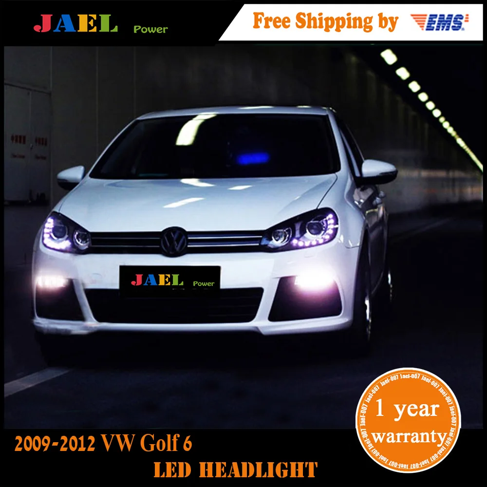 

Jael Head Lamp Golf 6 Headlights For Golf Mk6 LED Headlight DRL Bi Xenon Lens High Low Beam Parking Fog Lamp