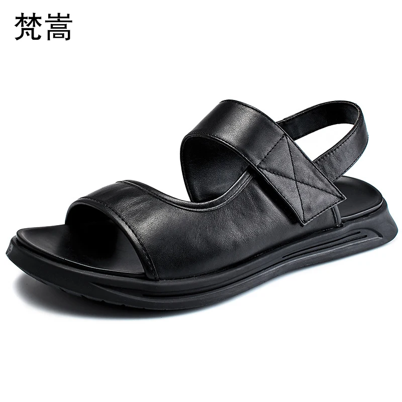 

Roman mens sandals Genuine Leather youth summer outdoor Korean version casual shoes men cowhide mens gladiator sandals summer