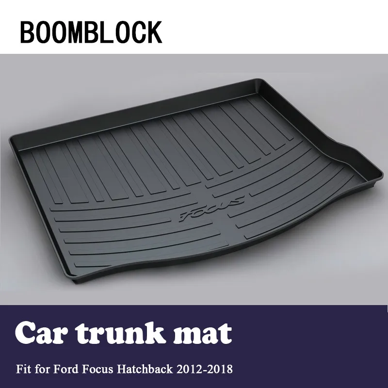 

Auto Car Cargo Liner rear trunk mat For Ford Focus Hatchback 2018 2017 2016-2012 Luggage Tray Carpet Mud Anti Kick Cover Mat